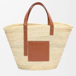 Loewe Large Straw Basket Tote